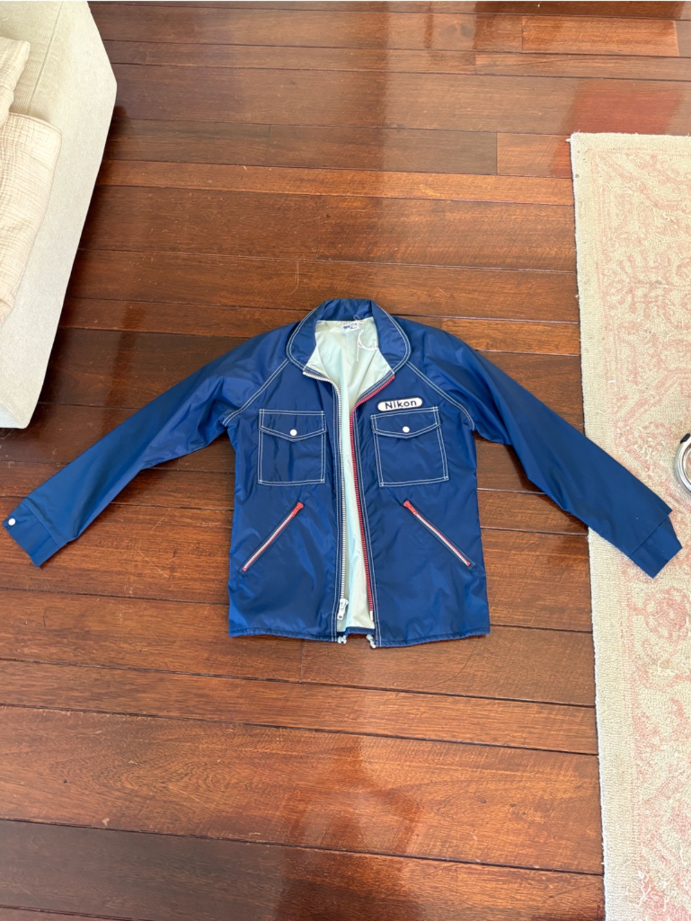 Vintage Nikon Navy Blue Windbreaker Jacket